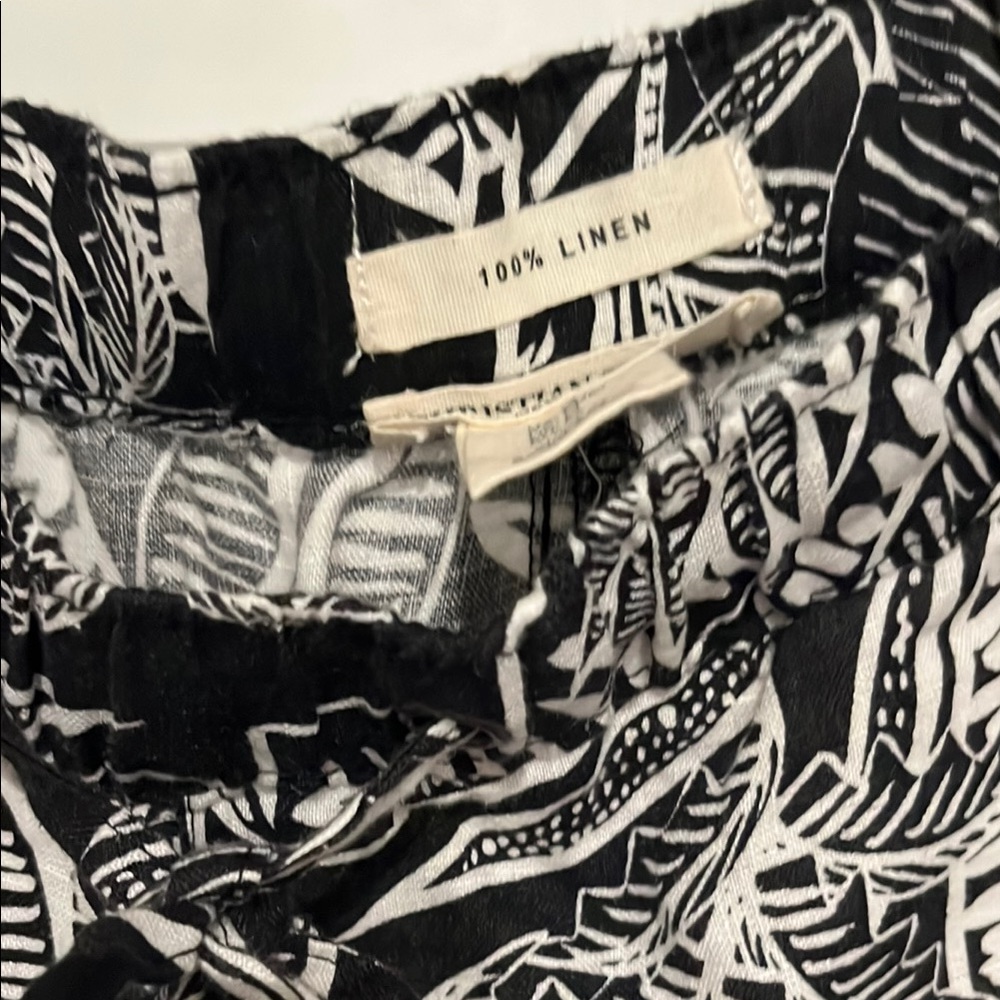 Black and White Linen Pants